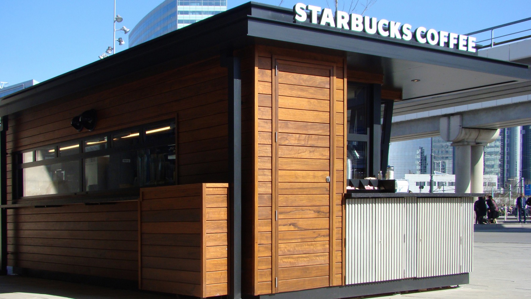 Bondgenoot Aankondiging Oorlogszuchtig Starbucks Kiosk